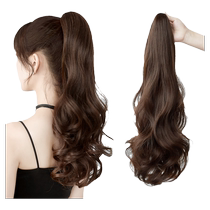 Wig female ponytail long hair curly hair clip artificial hair high ponytail ultra-light big wave pear strapped fake ponytail