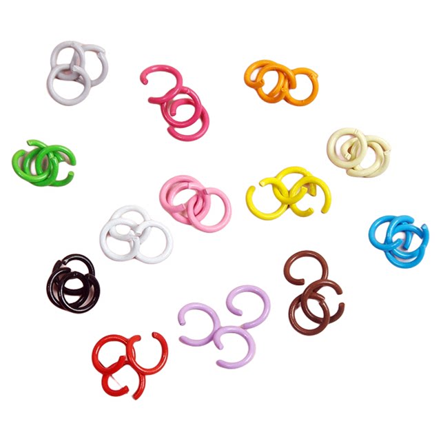 Diy homemade 10mm8mm metal paint c-ring pendant