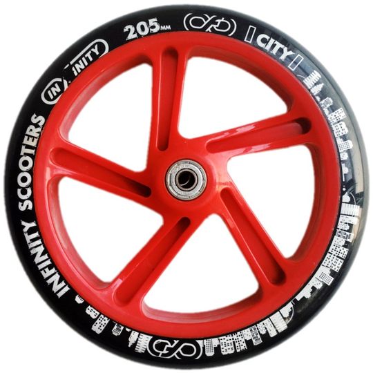 橡胶轮子8寸脚轮电动轮滑板车轮椅200MM万向轮买菜拖车轮PU爬楼车