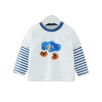 Qiqi Xiong boys bottoming shirt fake two-piece T-shirt autumn childrens new baby long-sleeved T-shirt spring and autumn children
