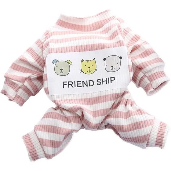 Dog clothes spring and autumn pajamas Teddy Bichon Pomeranian summer thin pet cat anti-shedding four-legged clothes
