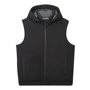 Talented Men's Hooded down Vest Men's 2025 Winter New Style Simple Lightweight Casual Warm Vest Jacket