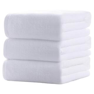 Pure cotton bath towel white absorbent five-star hotel beauty salon special large towel foot massage bath steaming