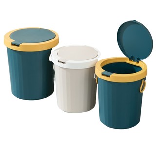 Household garbage can with lid household bathroom kitchen push-type living room light luxury toilet large-capacity trash can