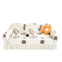 Anti-cat scratch summer style breathable sofa cover all-inclusive universal cover elastic 2024 new printed dust-proof sofa cover straight row