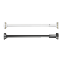 Special-shaped shower curtain rod telescopic punch-free installation stainless steel clothes drying rod curtain rod bathroom straight pole single pole
