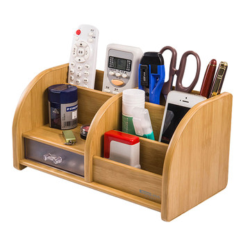 Internet celebrity multi-function large capacity wooden pen holder customization