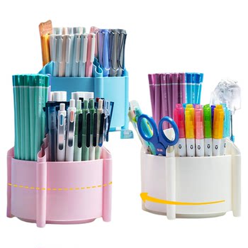 Morning stationery multi-function rotary pen holder