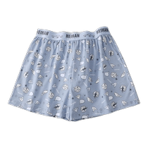 Mens underwear boys pure cotton boxer briefs Arrow pants mens loose and breathable summer thin boxer shorts