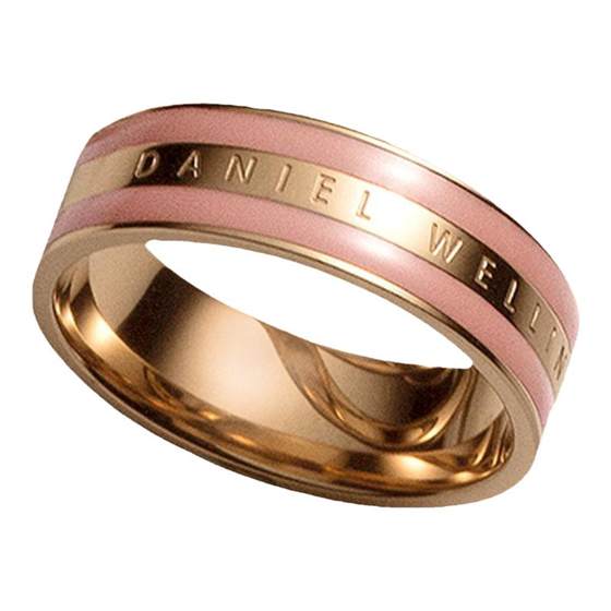 DW ring couples the same Emalie series two -color enamel ring