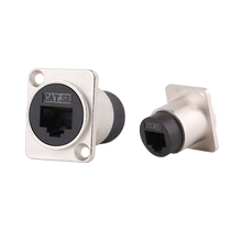 Category six pass-through module RJ45 CAT6 network cable interface data signal docking connector socket panel D type
