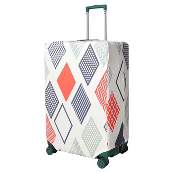 Luggage protective cover elastic fabric printed dust cover