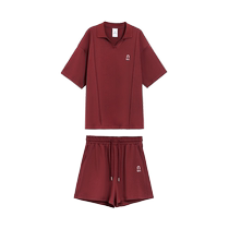 Turn Signal trendy brand lapel T-shirt shorts two-piece set for women 2024 new casual sports suit for women summer
