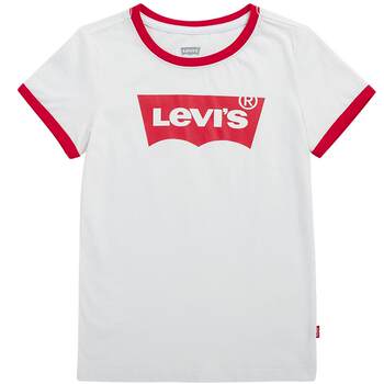 ເຄື່ອງນຸ່ງເດັກນ້ອຍ Levi's Levi's 2024 ເສື້ອຍືດແຂນສັ້ນຂອງເດັກຍິງລະດູຮ້ອນໃຫມ່ສໍາລັບເດັກນ້ອຍທີ່ສູງອາຍຸວ່າງເສື້ອຍືດເຄິ່ງແຂນຍາວ trendy