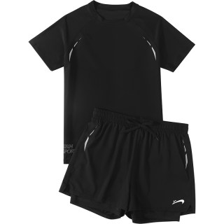 Guirenniao men's three-piece swimming trunk set quick-drying to prevent embarrassment