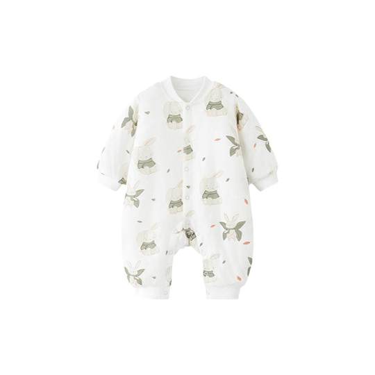 Tongtai baby pure cotton jumpsuit baby quilted hoodie