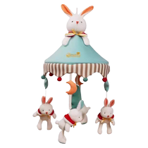 Kang Lecong newborn baby toys 02 to 3 months old baby bed bell music rotatable hanging bed rattle