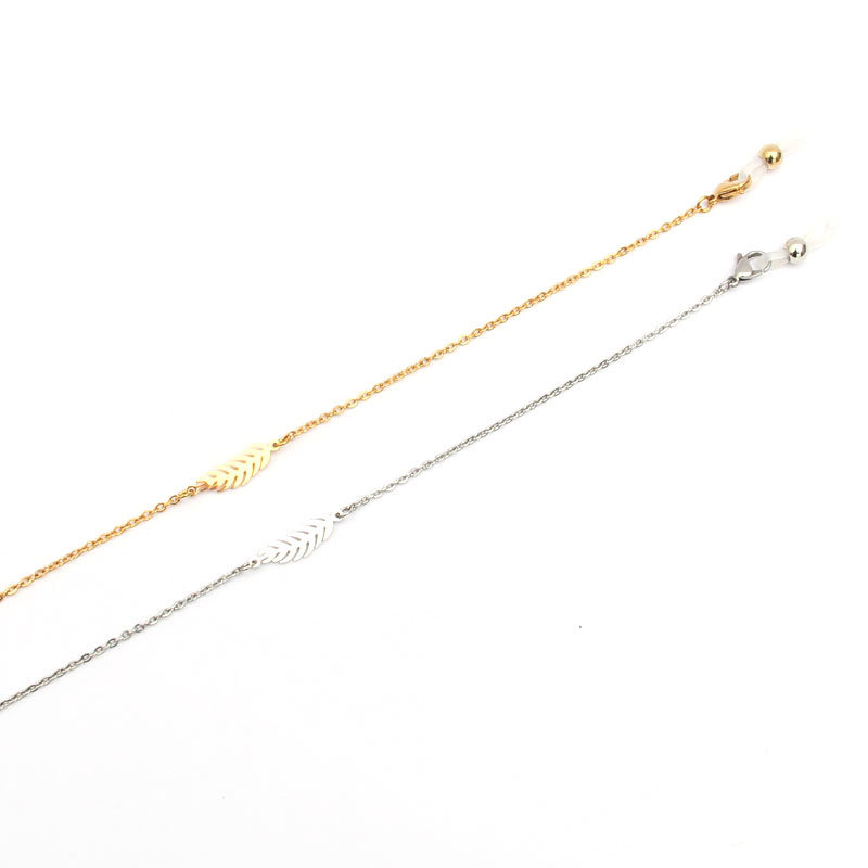Feather glasses chain mask chain headphone chain titanium steel halter neck