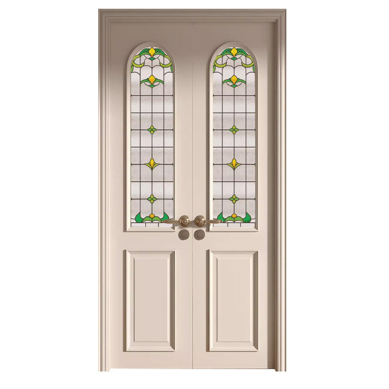 French retro double-open bedroom and living room with American double doors