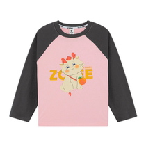 Zuoxi childrens clothing girls long-sleeved T-shirt pure cotton 2024 new childrens autumn clothing autumn bottoming shirt tops trendy