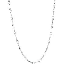 Lukfook Jewelry Pt950 platinum necklace womens double-layer tile chain platinum chain priced L19TBPN0003