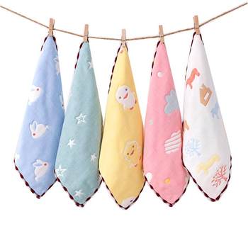 Infant pure cotton gauze saliva towel newborn child face towel baby small square towel towel handkerchief soft and super soft