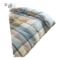 MUJI single bed college dormitory bed three-piece set pure cotton quilt cover bed sheet four-piece bedding set