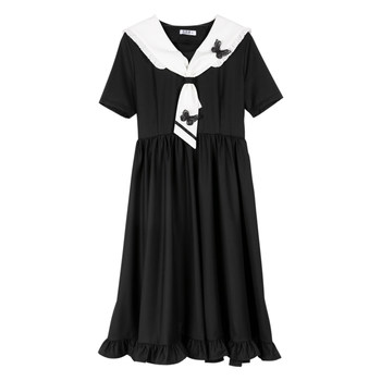 Rite of Spring original niche girly style Japanese dress navy JK uniform sailor suit loose waist summer