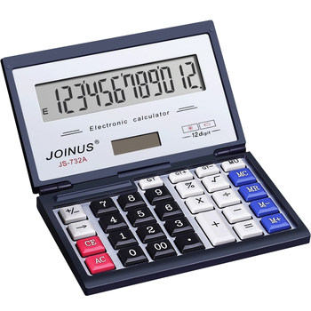 Folding calculator accounting commercial dual power supply