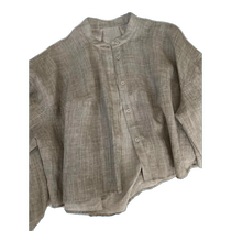 High-end gray Tencel sunscreen shirt for women in summer thin short French shirt with suspenders and cardigan top