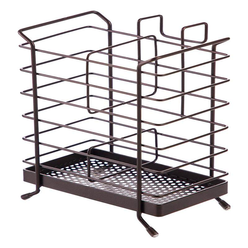 Knife and fork barrel iron art wall-mounted punch-free chopstick cage
