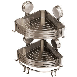 Suction Cup Bathroom Shelf, Bathroom Triangle Basket, No-Drill Toilet Storage Rack, Corner Shower Gel Holder