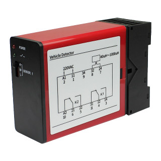 Ground sensing vehicle detector dedicated to single-way parking lots