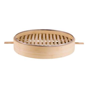 Commercial 52cm Aluminum-Lined Bamboo Steamer for Large Steamed Buns, Steamer Basket, Steamer Tray, Steamer Grid, Deepened Version