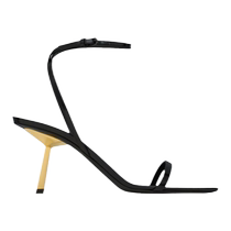 New product] YSL Yves Saint Laurent womens black LEE smooth leather sandals