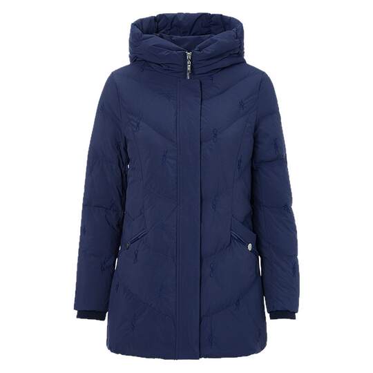 Mirandon hooded mid-length down jacket for women, warm and trendy