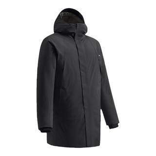 Jiaoxia Men's Hard-Shell down Parka, Thickened Mid-Length Style, Warm Like down Jacket, Windproof and Cold-Resistant Cotton Coat