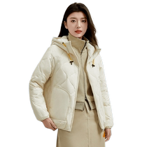 Duck Down Jacket Womens 2024 New Short Fashionable Versatile Hooded Duck Down Warm Jacket Y