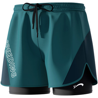 贵人鸟泳裤男款2025新款成人平角防尴尬游泳裤泳帽泳镜三件套游泳