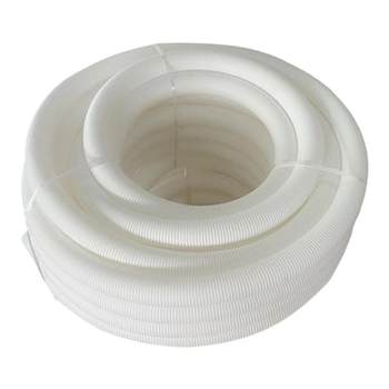 PP ສີຂາວ flame retardant ພາດສະຕິກ corrugated ທໍ່ threading hose wire electrician insulation PE plastic casing snakeskin pipe