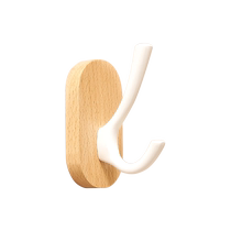 Log style hook no punching adhesive hook entrance key bathroom bathroom towel clothes hook single 2110
