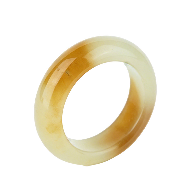 Colorful Yunnan Natural Hotan Jade Sugar Jade Elegant Ring
