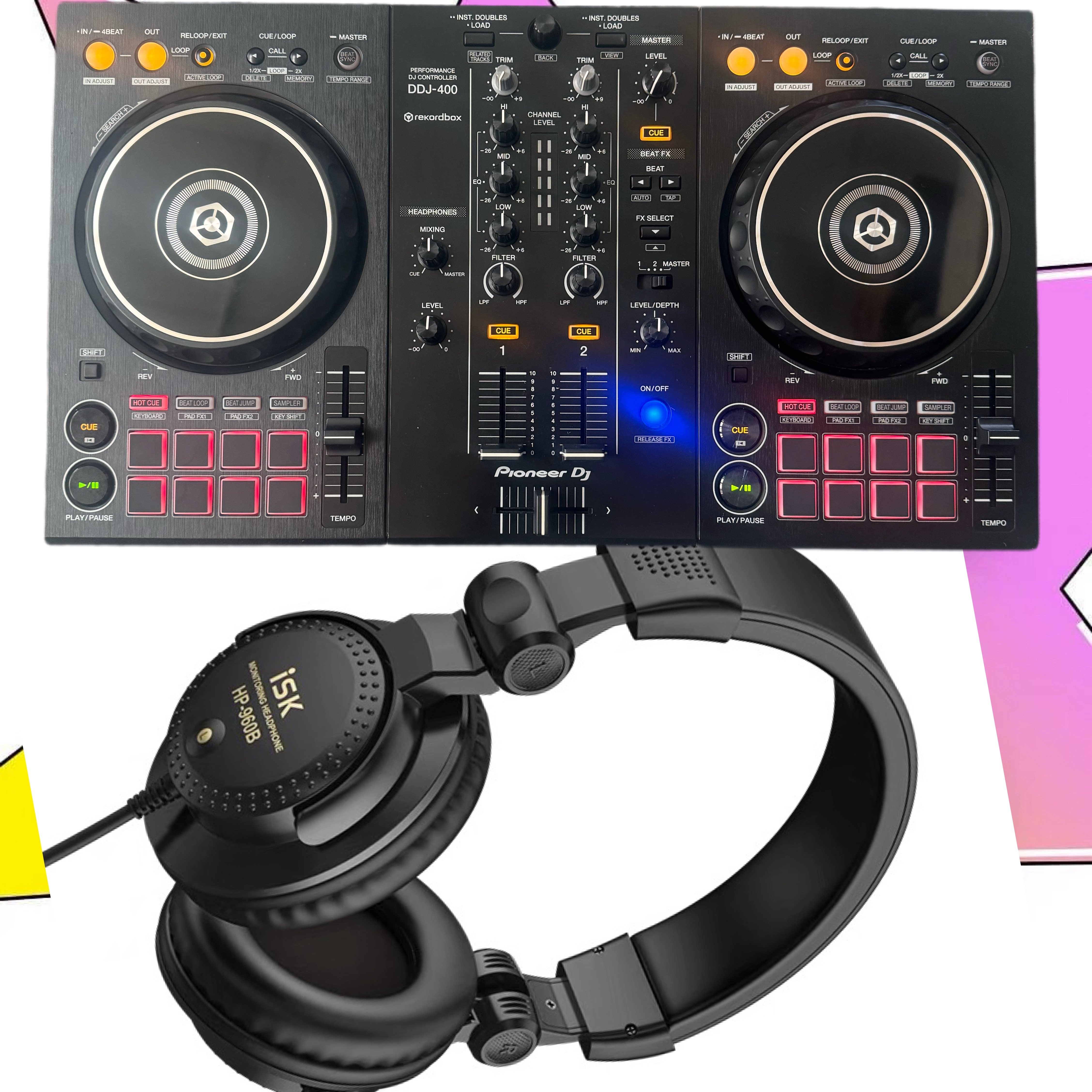 Second hand 9 new or above Pioneer DDJ-400 with brand new DJ earphones