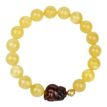 Potala Palace Beeswax Blood Amber Pixiu Bracelet Single Circle Womens Amber Beaded Bracelet as a birthday gift for mom