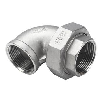 304 Stainless Steel Internal Thread Elbow Union 90-Degree Elbow Connection Internal Thread Union Elbow 1/4 Inch 3/8 Inch High Temperature Resistant
