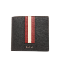 (Self-operated) Second-hand 99 new BALLY mens black leather wallet