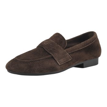 Saturday retro suede genuine leather loafers for women 2025