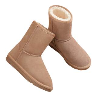 达芙妮中筒雪地靴女2025冬季新款防滑加绒加厚东北棉鞋保暖短靴子