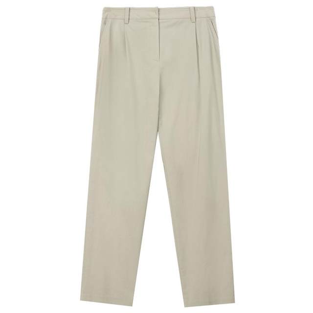 Hazzys solid color cropped pants for women's spring new single pleated tapered foot pants