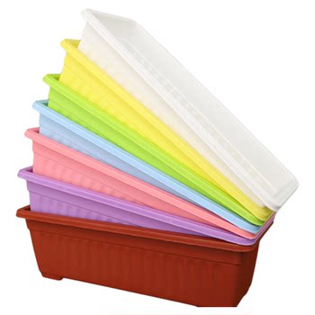 Plastic Rectangular Garden Pots for Growing Strawberries at Home, Balcony-Specific Vegetable Growing Pots